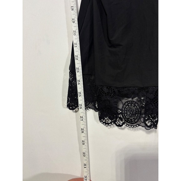 Lace Trim Victoria's Secret Slip Dress Women 34B Black - Picture 7 of 9